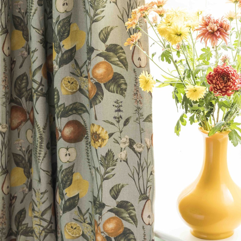 Clarke & Clarke Sorento Fabric Multi and Linen