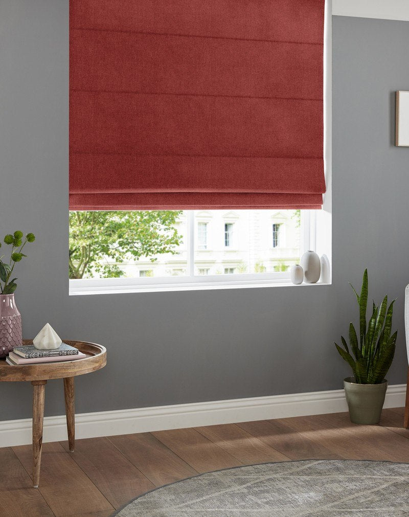 Positano Made to Measure Roman Blind Scarlet