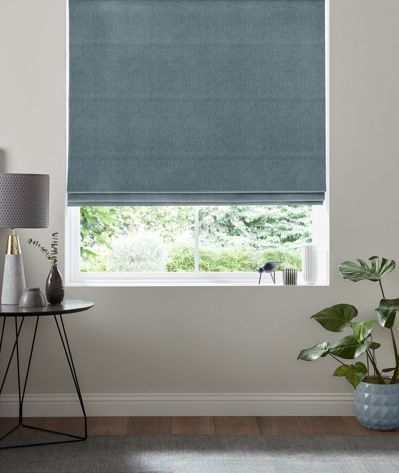 Positano Made to Measure Roman Blind Teal