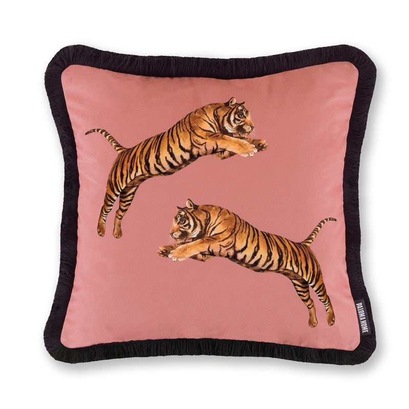 Paloma Home Pouncing Tigers Duvet Cover Bedding Set Blossom