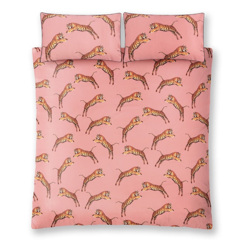 Paloma Home Pouncing Tigers Duvet Cover Bedding Set Blossom
