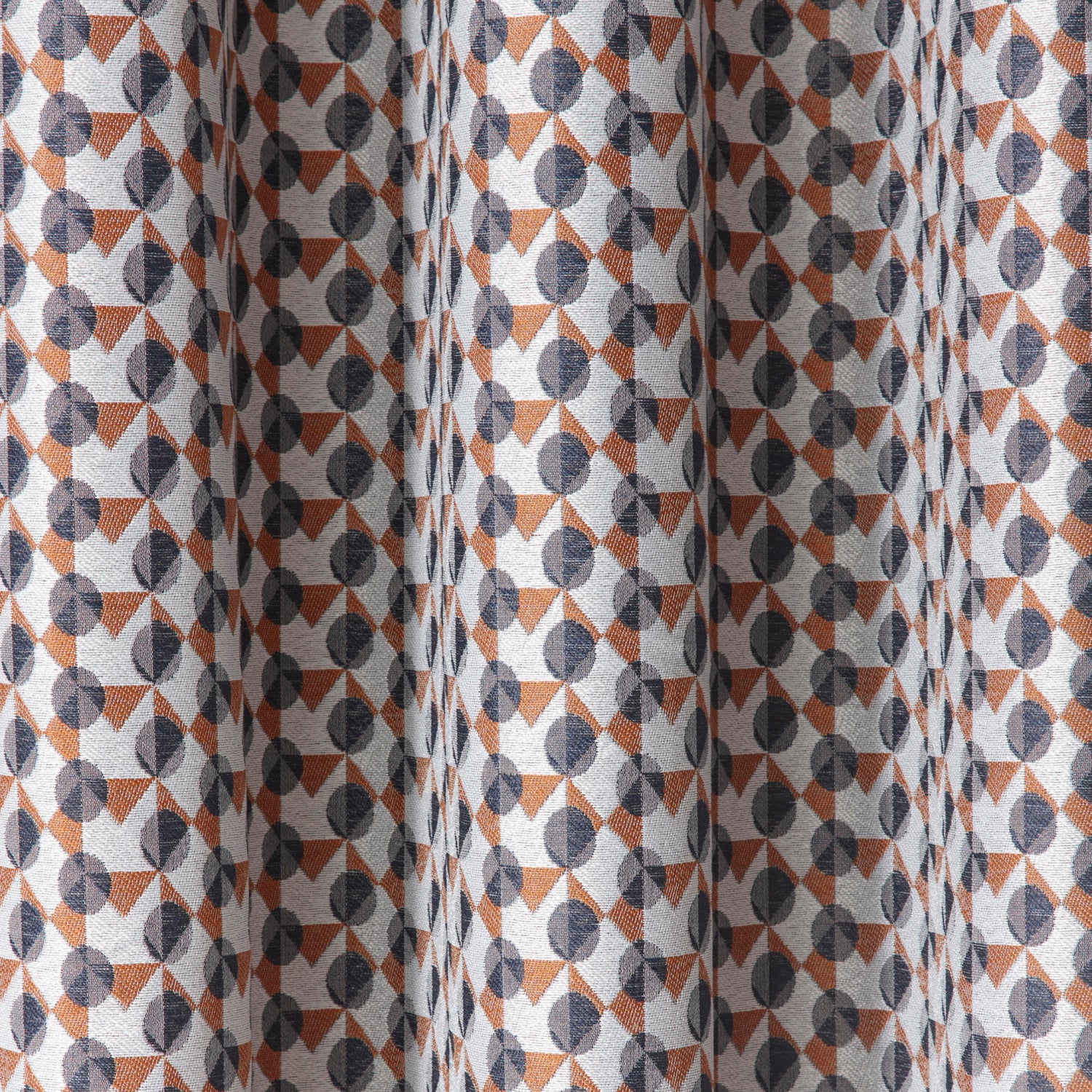 Fusion Prado Ready Made Eyelet Curtains Grey Terracotta