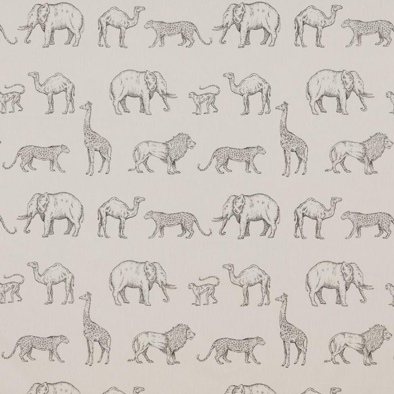 iLiv Prairie Animals Fabric Anthracite