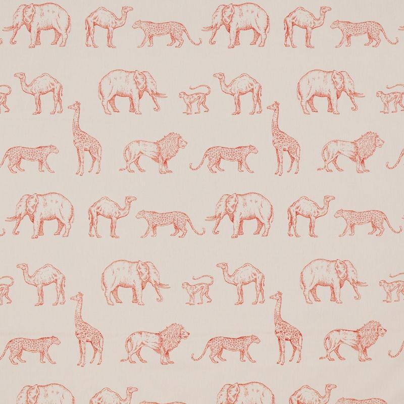 iLiv Prairie Animals Fabric Clementine