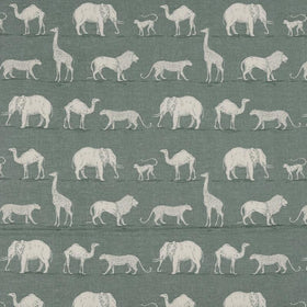 iLiv Prairie Animals Fabric Seagrass