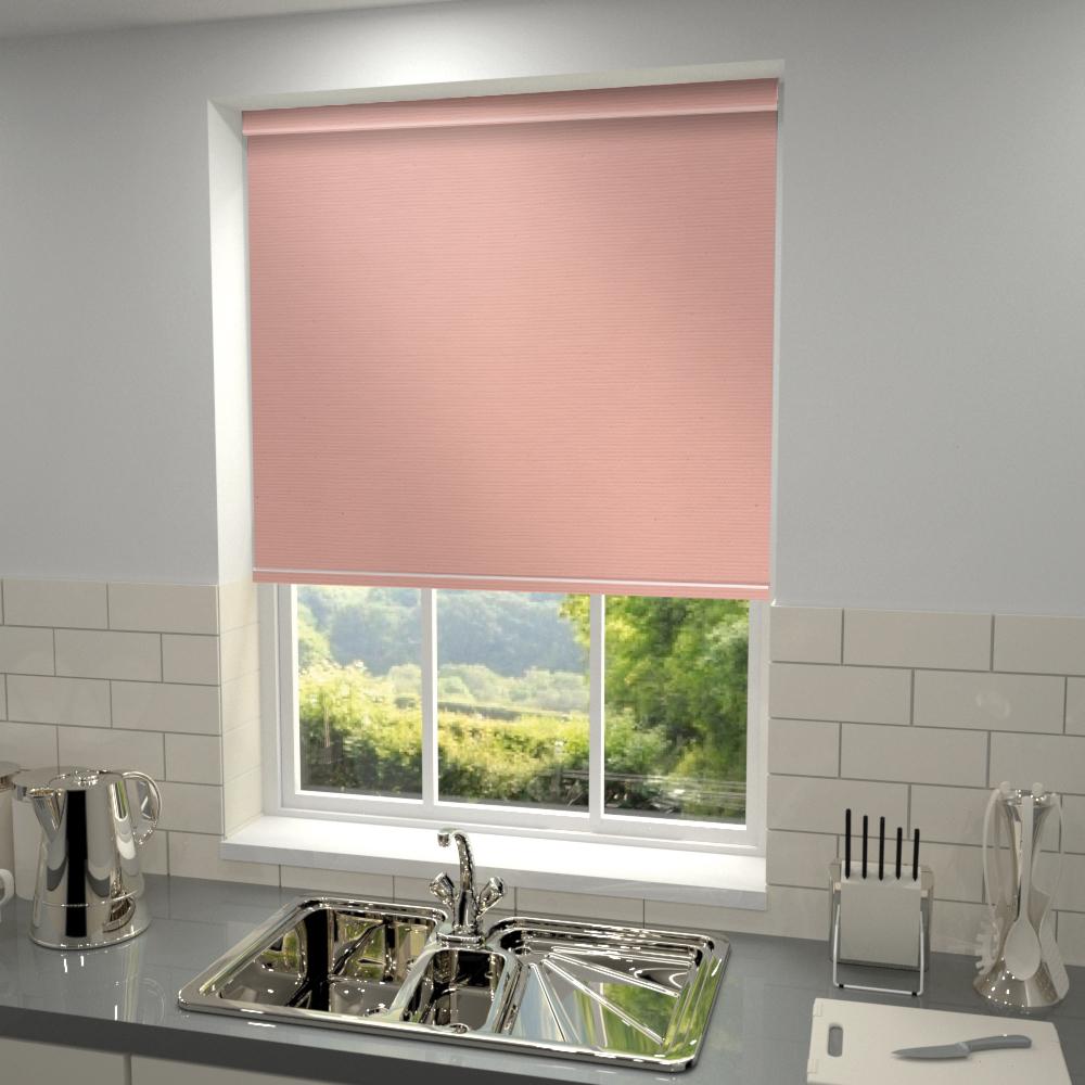 Primary Made to Measure Blackout Roller Blind Rose Dusky Rose