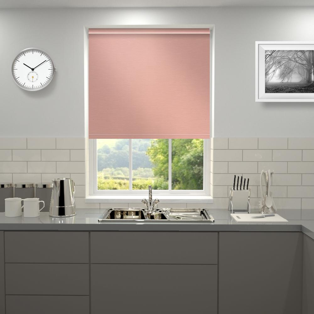 Primary Made to Measure Blackout Roller Blind Rose Dusky Rose