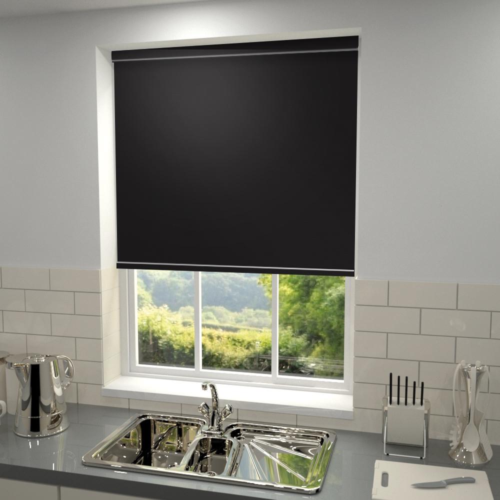 Primary Made to Measure Blackout Roller Blind Black Noir