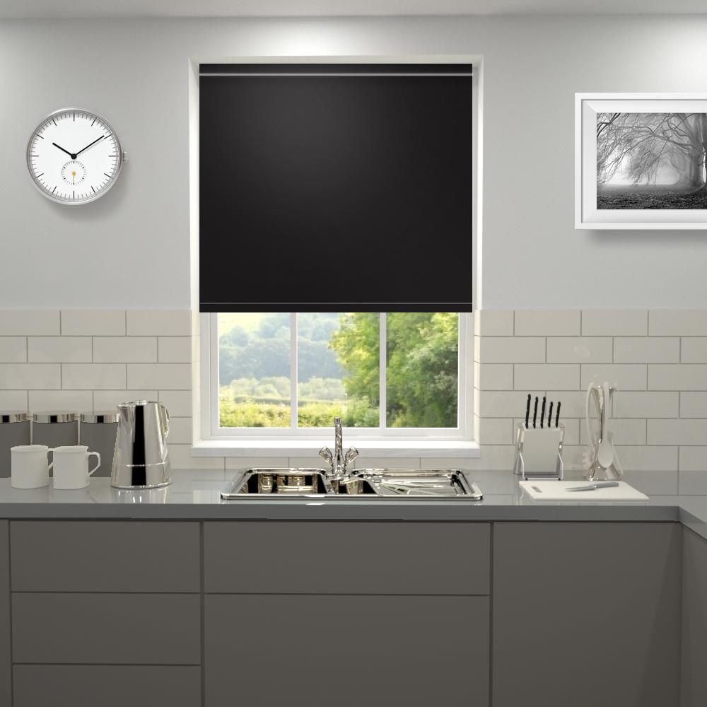 Primary Made to Measure Blackout Roller Blind Black Noir