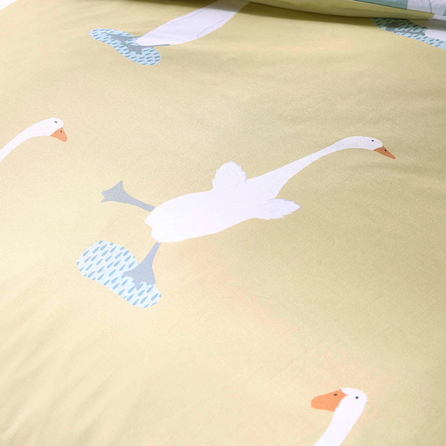 Fusion Puddles The Duck Duvet Cover Bedding Set Yellow