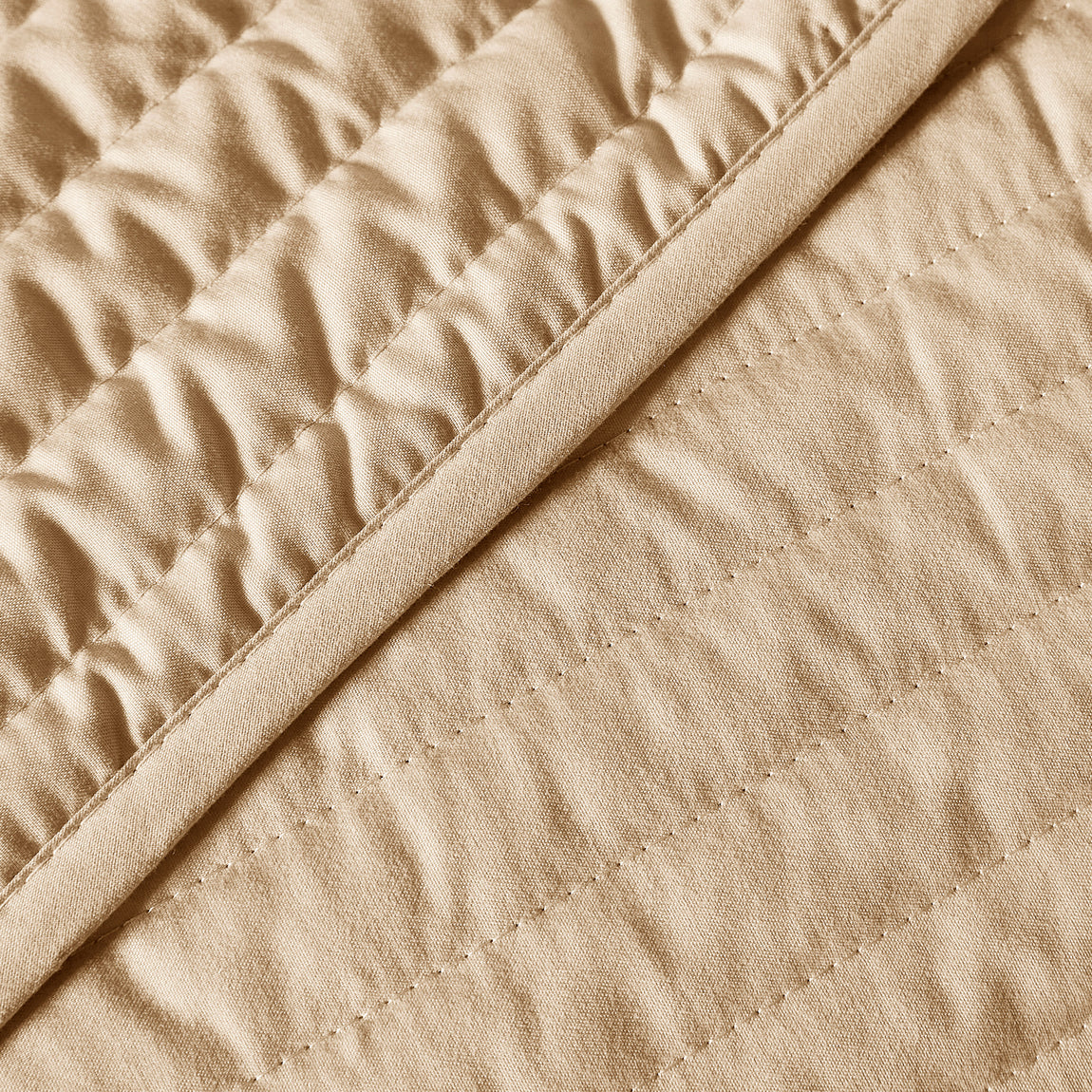 Bianca Quilted Lines 220cm x 220cm Bedspread Natural