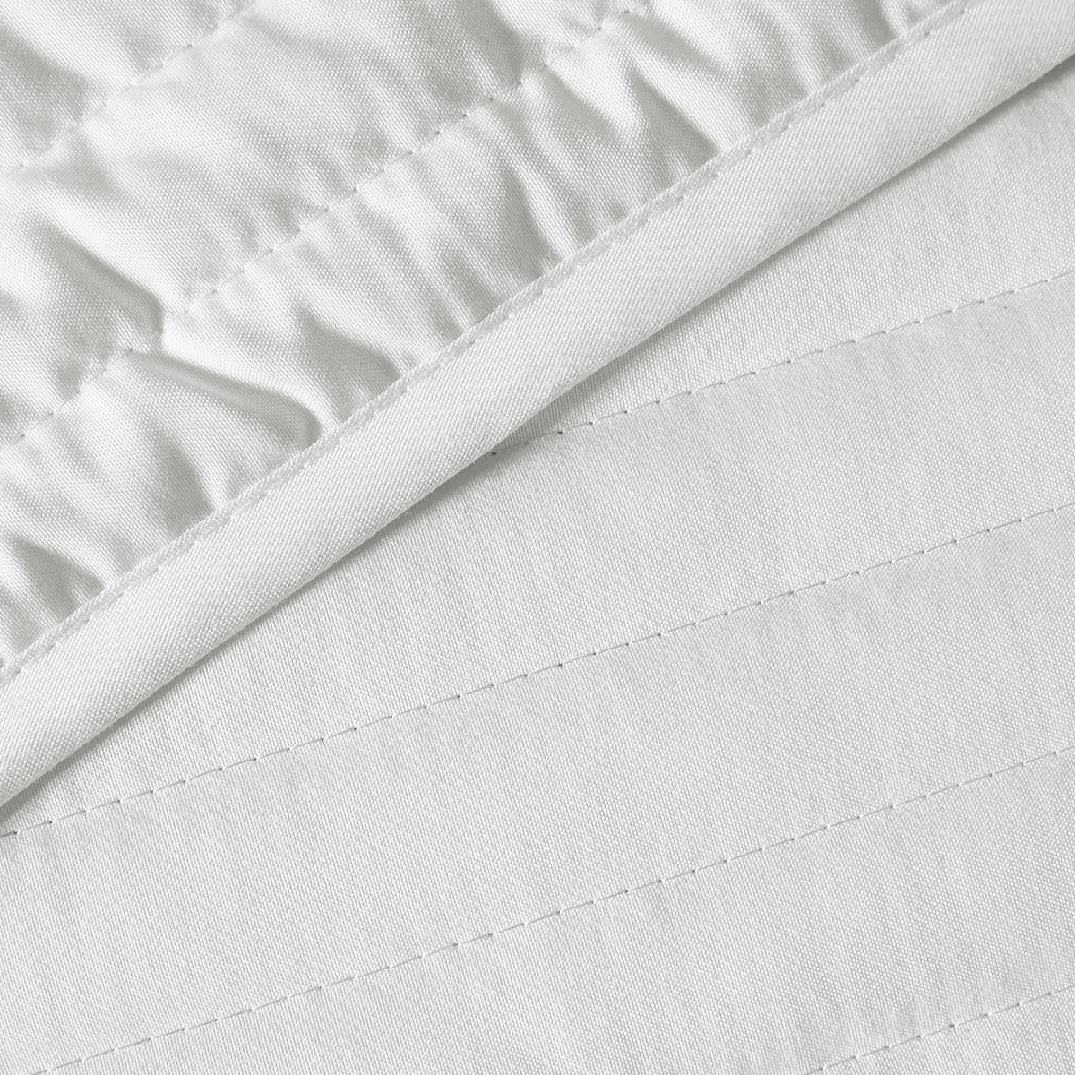 Bianca Quilted Lines 220cm x 230cm Bedspread White