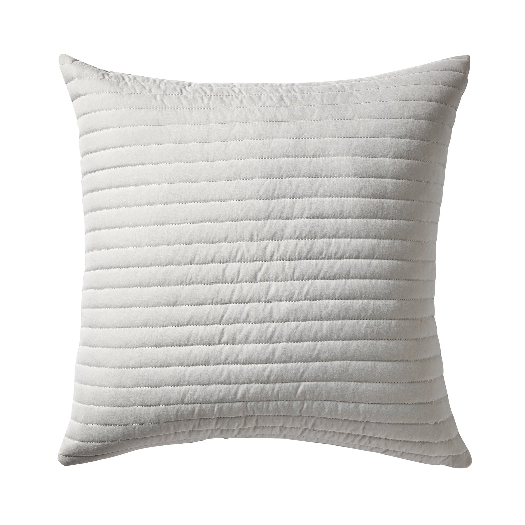 Bianca Quilted Lines Filled Cushion 55cm 55cm Silver