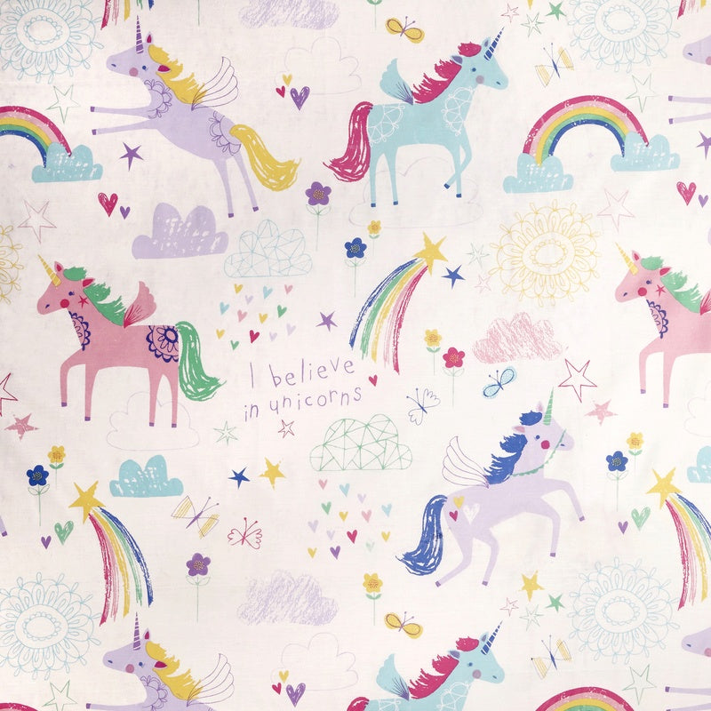 Bedlam Rainbow Unicorn Childrens Bedding Multi