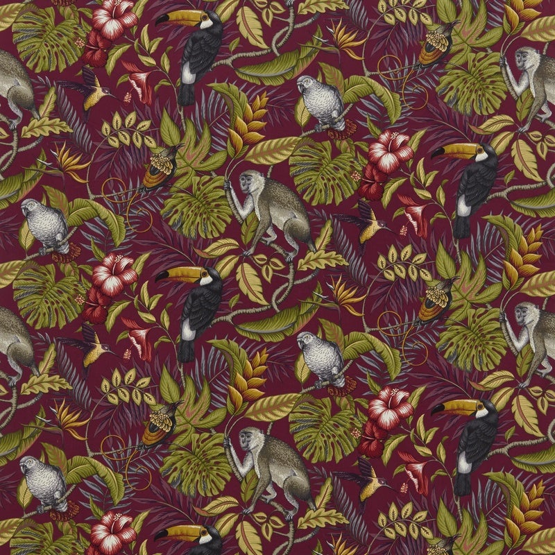 iLiv Rain Forest Fabric Cranberry