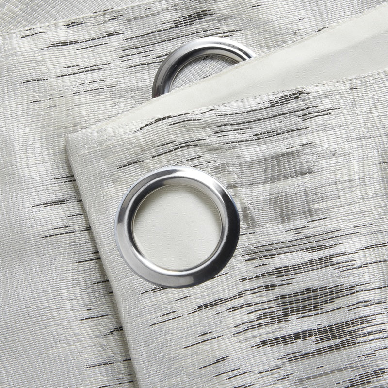 Reflections Ready Made Eyelet Curtains Silver