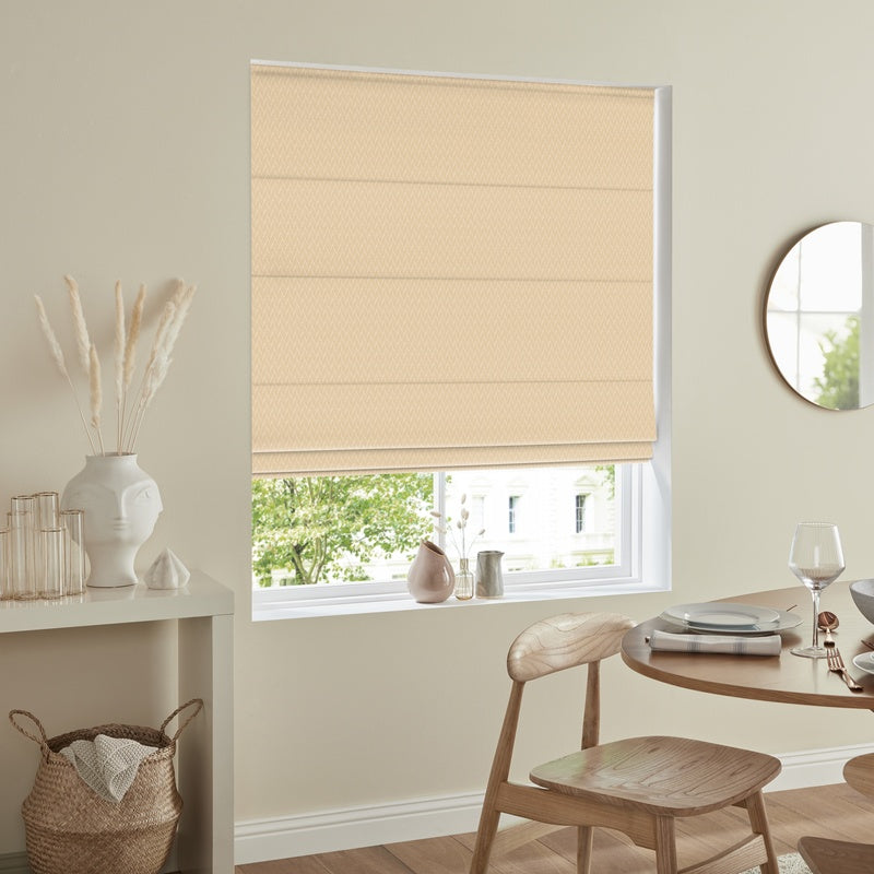 Kivu Made to Measure Roman Blind Champagne