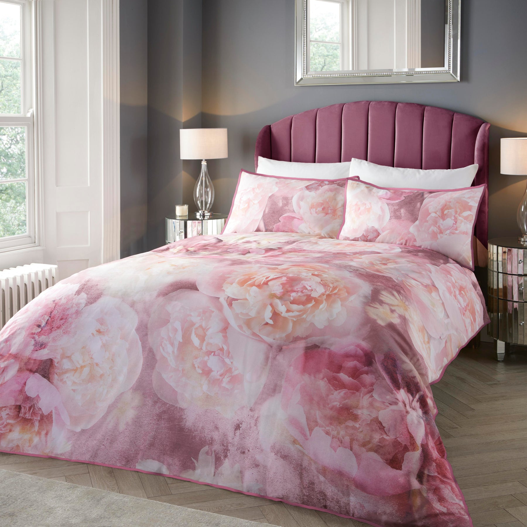 Rose Bloom Bedding Set Pink