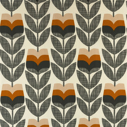 Orla Kiely - Rosebud Fabric Orange