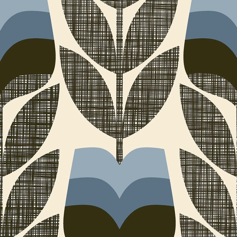 Orla Kiely Rosebud Made to Measure Roller Blind Powder Blue