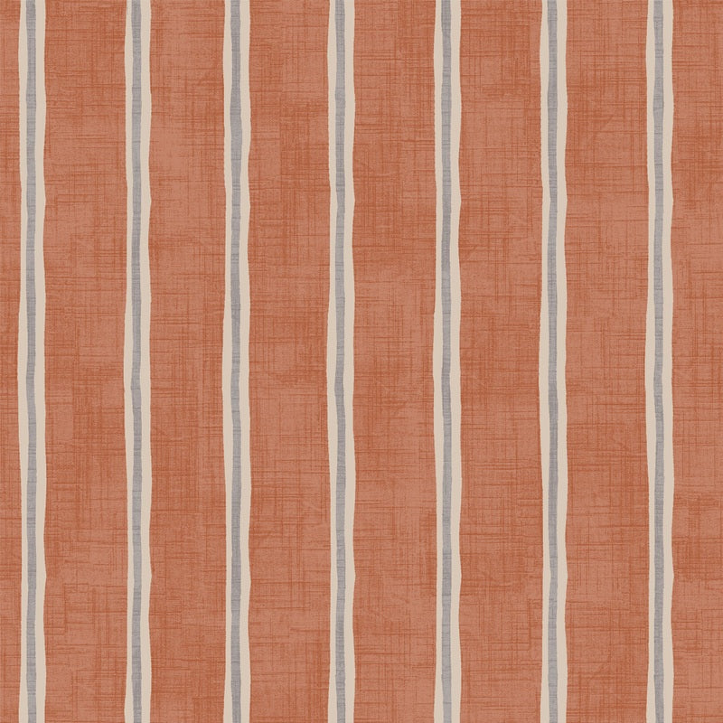 iLiv Rowing Stripe Fabric Paprika