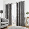 Sagano Ready Made Eyelet Curtains Graphite