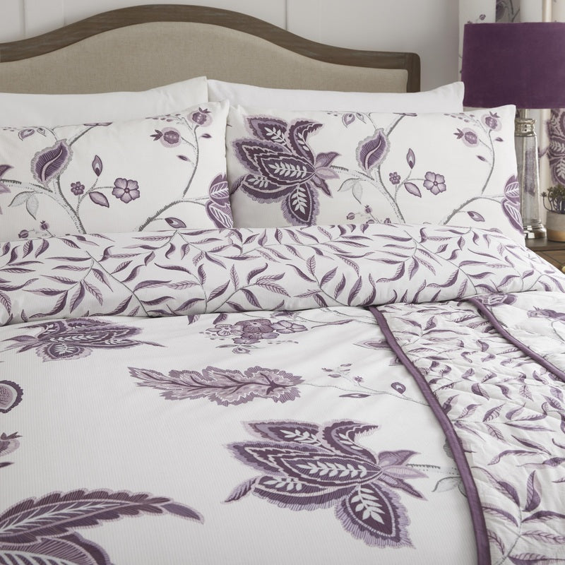 Dreams & Drapes Samira Duvet Cover Bedding Set Plum