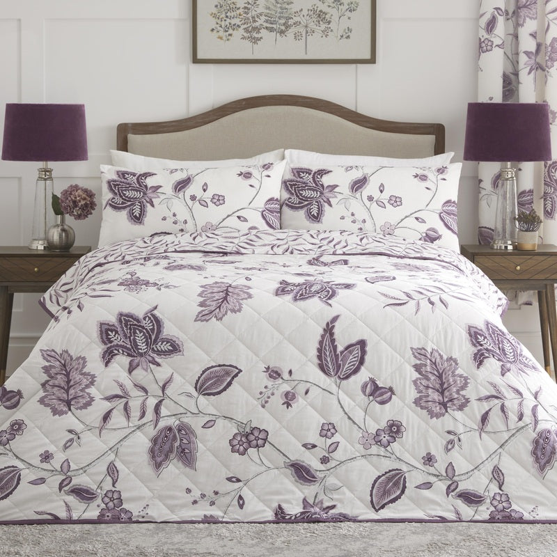 Dreams & Drapes Samira 200cm x 230cm Bedspread Plum