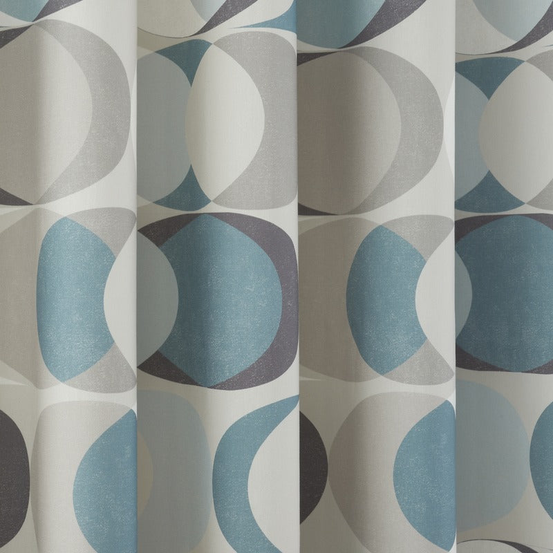 Fusion Sander Dimout Ready Made Eyelet Curtains Duck Egg