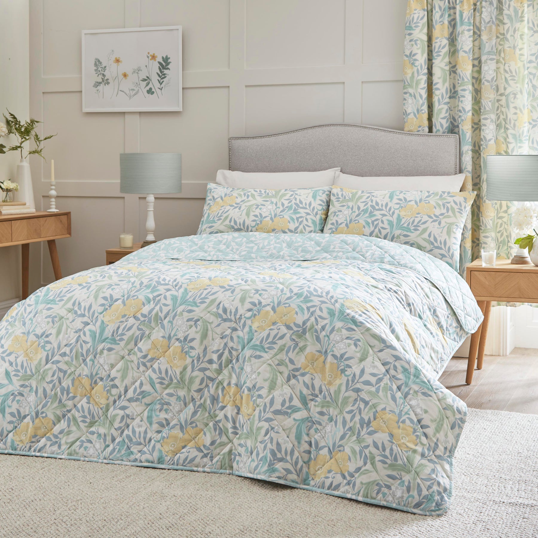 Duckegg Dreams & Drapes Sandringham 200cm x 230cm Bedspread Terrys