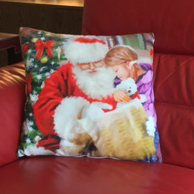 Santa Child Filled Cushion 45cm x 45cm Multi