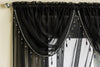 Crystal Ready Made Single Voile Curtain Black