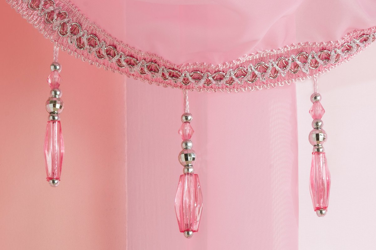 Crystal Ready Made Single Voile Curtain Pink