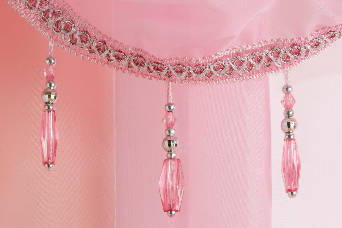 Crystal Ready Made Single Voile Curtain Pink