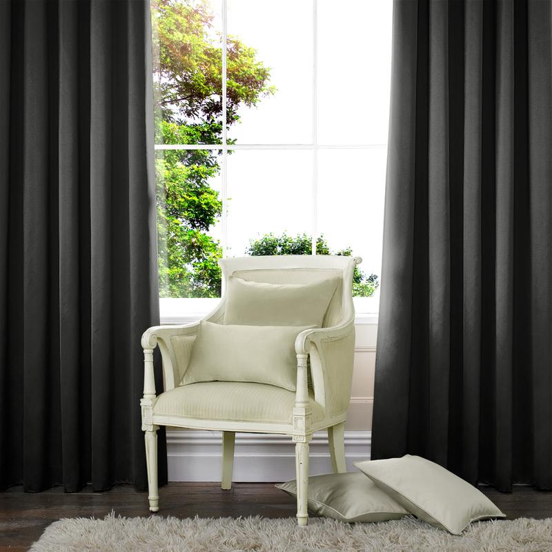 Satin Made to Measure Curtain Slate