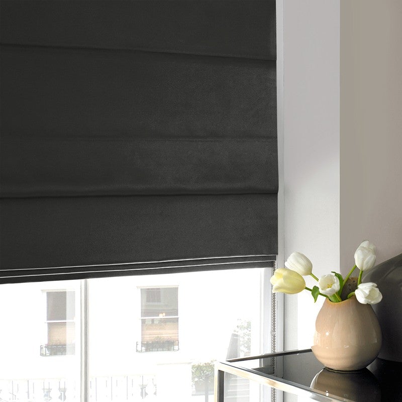 Satin Made to Measure Roman Blind Slate