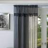 Savannah Rod Pocket Ready Made Single Voile Curtain Black