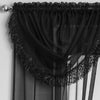 Crystal / Savannah Rod Pocket Ready Made Single Voile Curtain Black