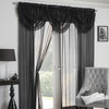 Crystal / Savannah Rod Pocket Ready Made Single Voile Curtain Black