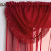 Crystal / Savannah Rod Pocket Ready Made Single Voile Curtain Red