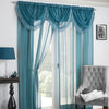 Crystal / Savannah Rod Pocket Ready Made Single Voile Curtain Teal