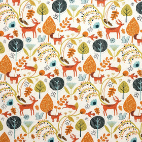 Scandi Woodland Fabric Burnt Orange
