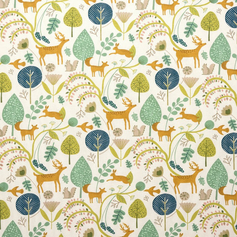 Scandi Woodland Fabric Jade