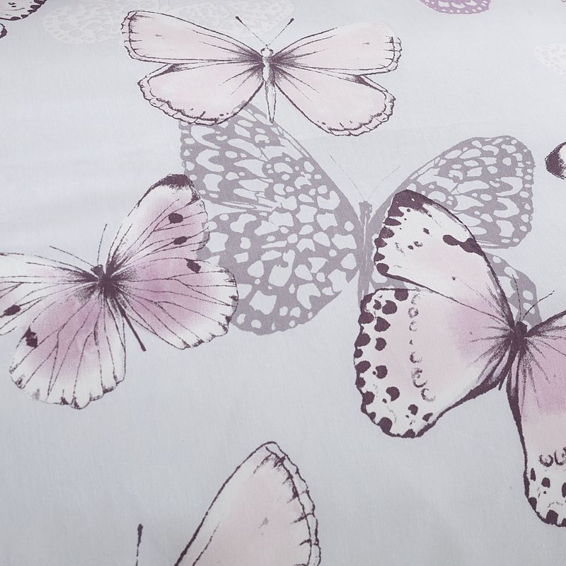 Catherine Lansfield Scatter Butterfly Duvet Cover Bedding Set Heather