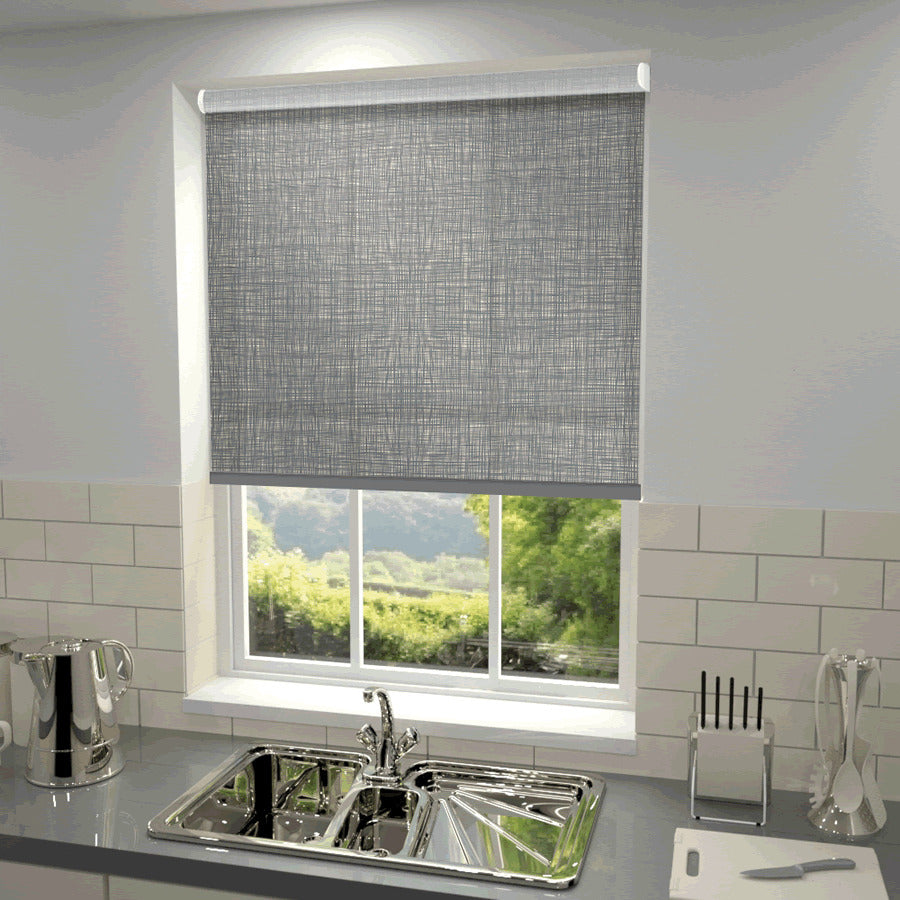 Orla Kiely Scribble Made to Measure Roller Blind Cool Grey