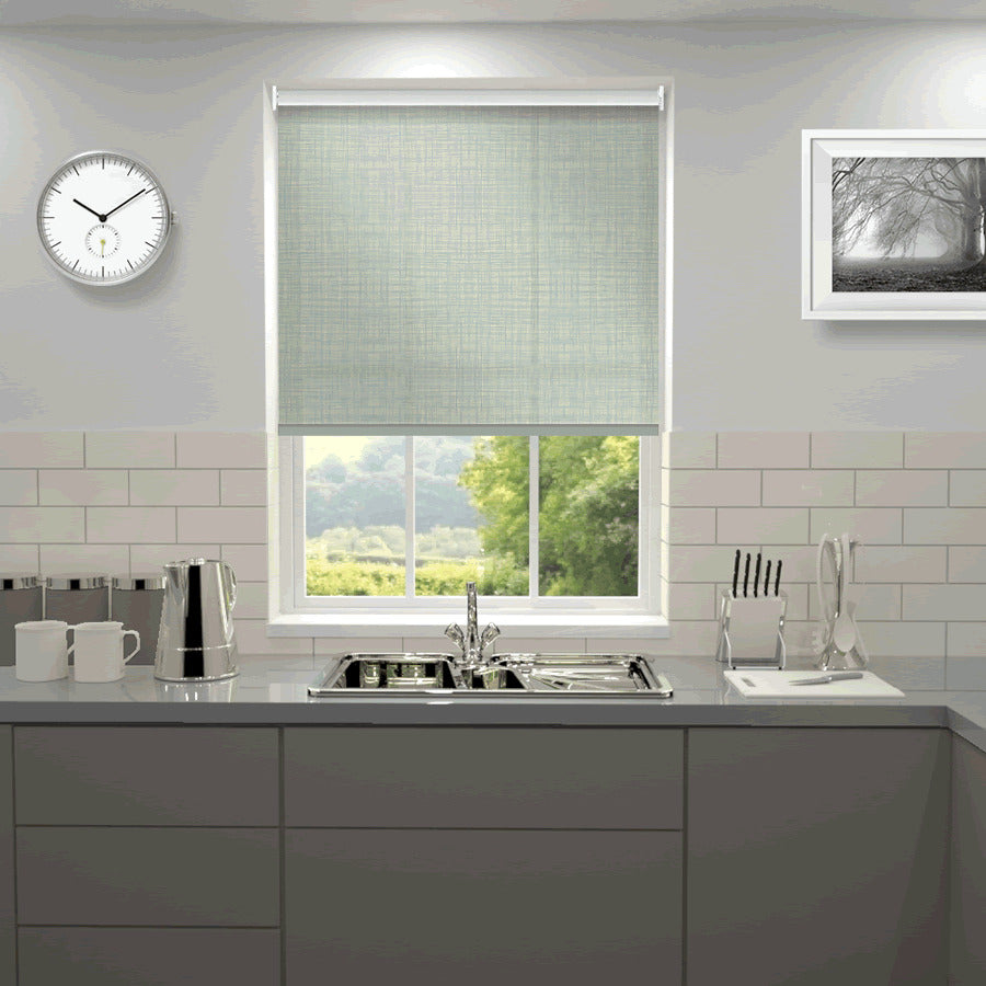 Orla Kiely Scribble Made to Measure Roller Blind Duckegg