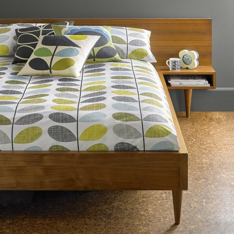 Scribble Stem Pillowcase Duck Egg Seagrass