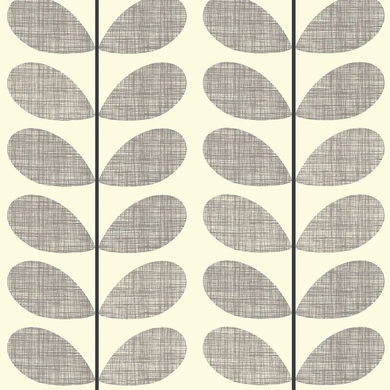 Orla Kiely Scribble Stem Made to Measure Blackout Roller Blind Grey