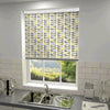 Orla Kiely Scribble Stem Made to Measure Blackout Roller Blind Seagrass Duckegg