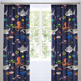 Sea Life Ready Made Curtains Multi